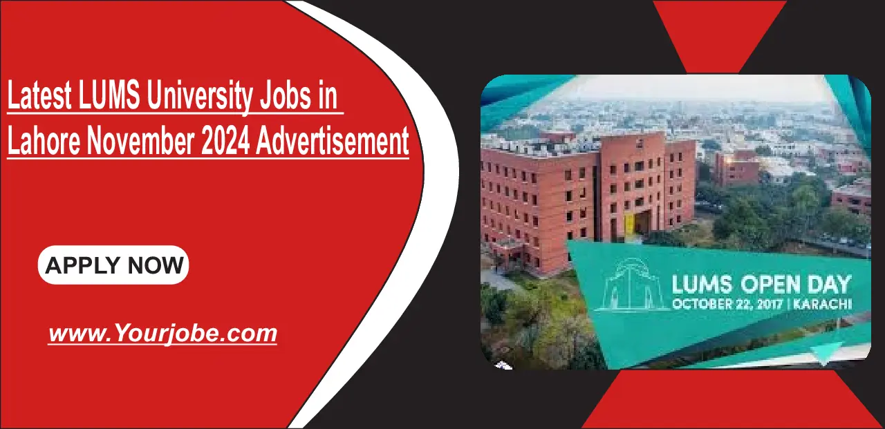 Latest LUMS University Jobs in Lahore November 2024 Advertisement