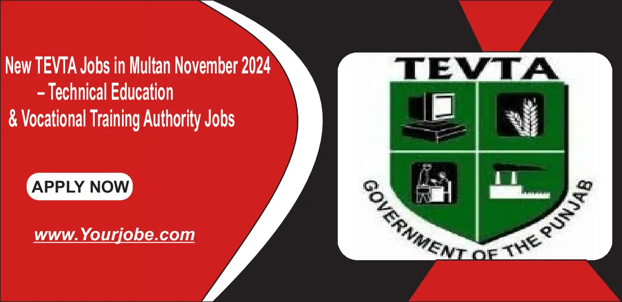 New TEVTA Jobs in Multan November 2024 – Technical Education & Vocational Training Authority Jobs