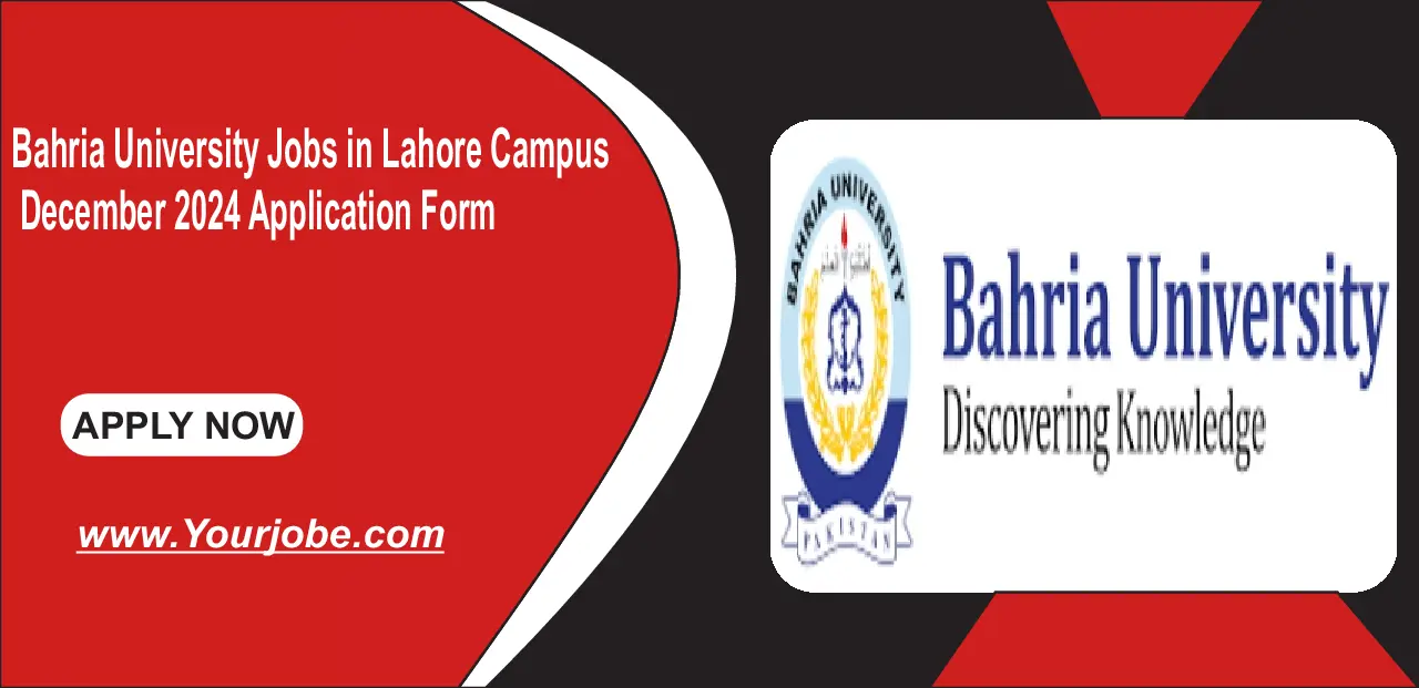 Bahria University Jobs in Lahore Campus December 2024 Application Form